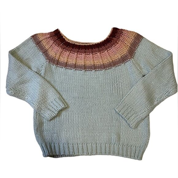 Alya Blue and Ombré Knit Sweater - Picture 1 of 4